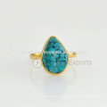 Latest Blue Turquoise Sterling Silver Wedding Ring for Wholesale Supplier